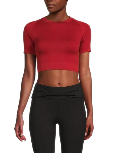 Alala Women's Barre Crop Active Top In Ruby Red