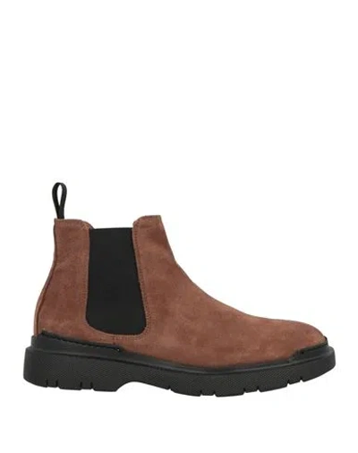 Alamanni Man Ankle Boots Brown Size 7 Leather