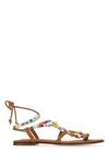 Alameda Turquesa Embellished Synthetic Leather Arco-iris Sandals In Multi