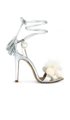 Alameda Turquesa Nassau Heel In Metallic Silver