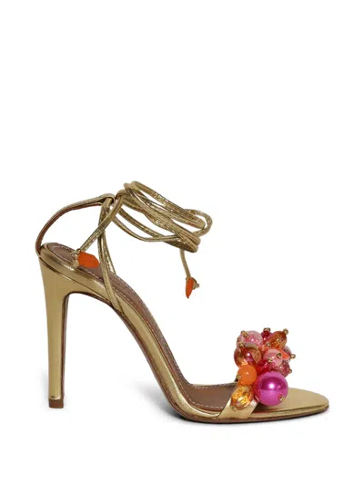 Alameda Turquesa Open-toe Beaded-tie Sandals In Multi