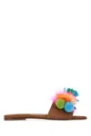 Alameda Turquesa Multicolor Embellished Sandals In Multicoloured