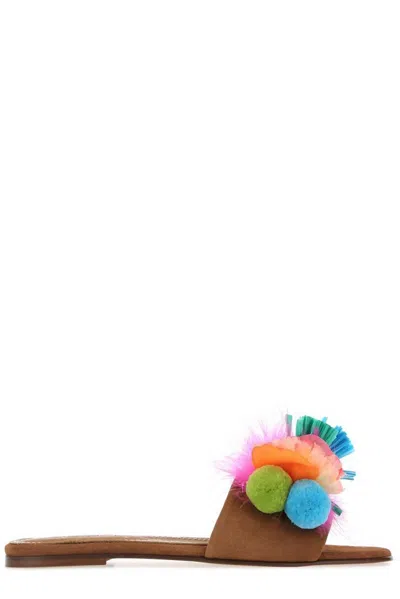 Alameda Turquesa Multicolor Embellished Sandals