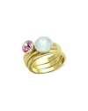 Alamode Jewelry Plated Stainless Steel Ring