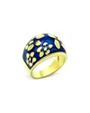Alamode Jewelry Plated Stainless Steel Ring