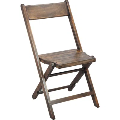 Alamont 2-pack Slatted Wood Folding Wedding Chair - Antique Black In Brown