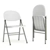 Alamont White Plastic Folding Chairs Set Of 2 Lightweight Folding Chairs In White