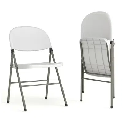 Alamont White Plastic Folding Chairs Set Of 2 Lightweight Folding Chairs