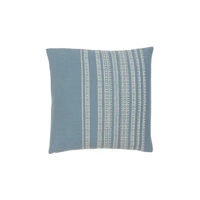 Alamwar Bk Cornflower Blue/shell Handwoven Pillow Cover