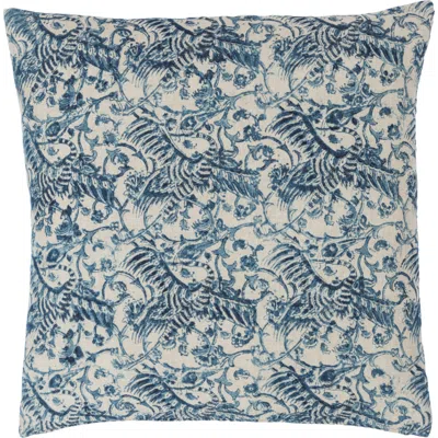 Alamwar Crane Indigo Pillow Cover
