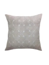 Alamwar Grace Lucknow Pillow Cover Natural Linen In Beige/shell