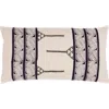 Alamwar Mancala Charcoal Lumbar Pillow Cover In Charcoal
