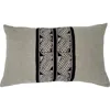 Alamwar Mancala Charcoal Petit Lumbar Pillow Cover In Charcoal