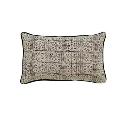 Alamwar Masai Petit Lumbar Pillow Cover In Neutral
