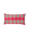 Alamwar Parakeets Hot Pink/green Lumbar Pillow In Hot Pink/green