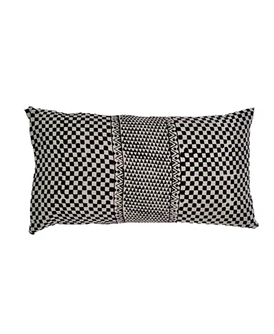 Alamwar Samburu Lumbar Pillow Cover In Gray