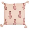 Alamwar Samodh Plum Decorative Pillow Cover With Tassels In Plum