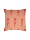 Alamwar Sharmili Decorative Pillow Cover In Coral On Sand