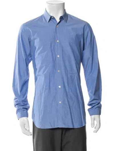 Pre-owned Alan Bilzerian Long Sleeve Shirt In Blue