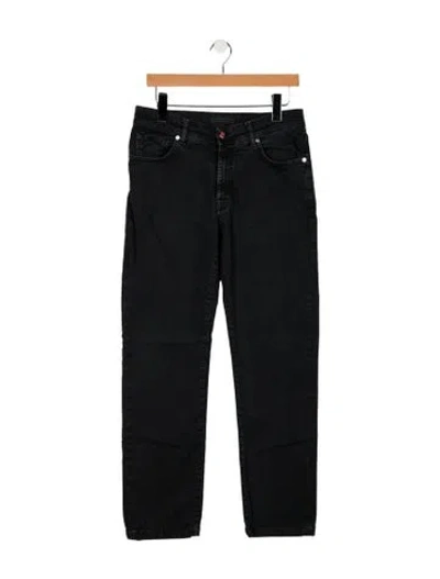 Pre-owned Alan Bilzerian Straight-leg Jeans In Black