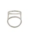 Alan Crocetti Double Hoop Ring In Silver