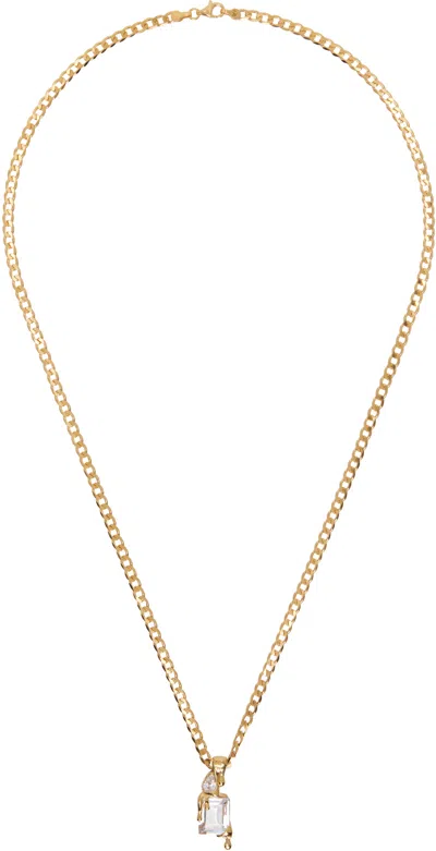 Alan Crocetti Melt Curb Chain Necklace In Gold
