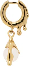 Alan Crocetti Gold Nano Pearl Melt Single Earring In Gold Vermeil