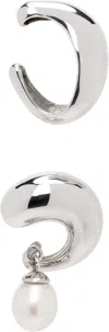 Alan Crocetti Mini Alien Pearl Left Ear Cuff & Earring Set