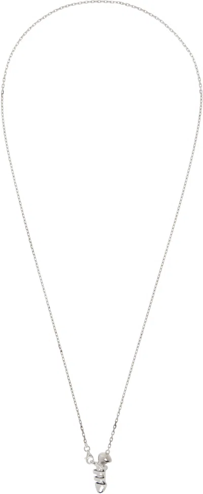 Alan Crocetti Silver Chastity Necklace In Metallic