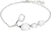 Alan Crocetti Silver Clear Droplet Bracelet In Rhodium Vermeil