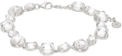 Alan Crocetti Silver Dew Bracelet In Rhodium Vermeil