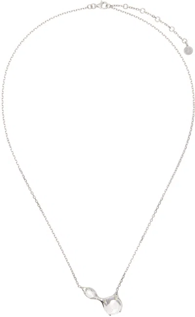 Alan Crocetti Silver Drip Necklace In Metallic