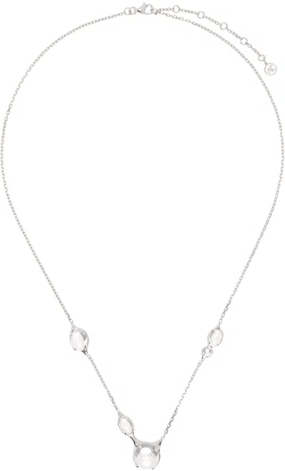 Alan Crocetti Silver Droplet Necklace In Metallic