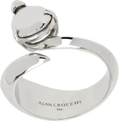 Alan Crocetti Silver Hard Alien Ring In Rhodium Vermeil