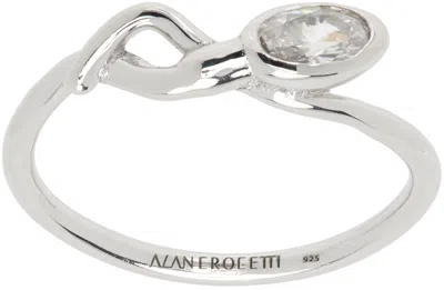 Alan Crocetti Silver Lucky One Ring In Rhodium Vermeil