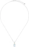 Alan Crocetti Silver Mini Gem In Heat Necklace In Rhodium Vermeil