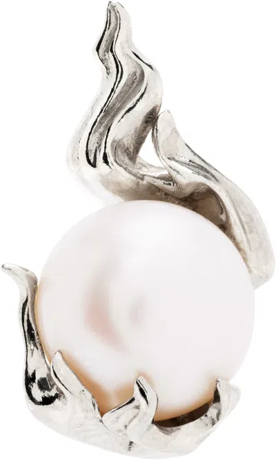Alan Crocetti Ssense Exclusive Pearl In Heat Single Earring