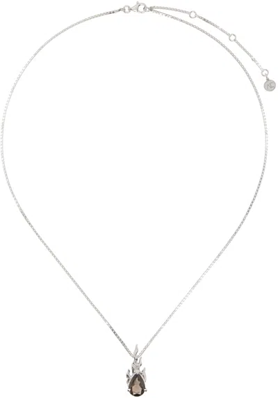 Alan Crocetti Ssense Exclusive Silver Mini Gem In Heat Necklace In Neutral