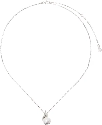 Alan Crocetti Ssense Exclusive Silver Pearl In Heat Necklace In Metallic