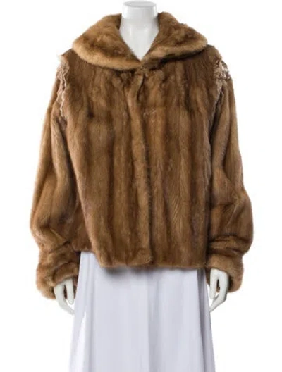 Pre-owned Alan Furs Mink Fur Jacket In Brown