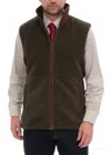 Alan Paine Aylsham Zip Up Waistcoat In Green In Green