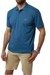 Alan Paine Fritton Pique Polo In Mid Blue In Blue
