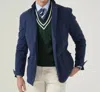 Alan Paine Heymouth Cotton Blazer In Navy In Blue