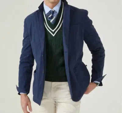 Alan Paine Heymouth Cotton Blazer In Navy In Blue
