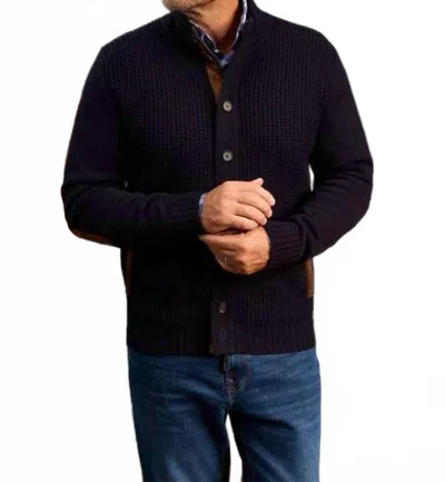 Alan Paine Men's Duchally Waffle Knit Jacket In Cocoa In Brown