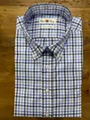 Alan Paine Men's Long Sleeve Checked Shirt In Blue/white In Blue