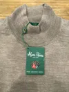 Alan Paine Men's Pendeen Mock Neck Sweater In Mushroom In Neutral