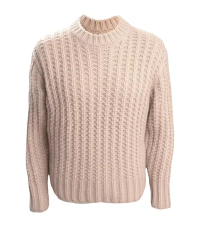 Alan Scott Cashmere Feather Knit Sweater In Black