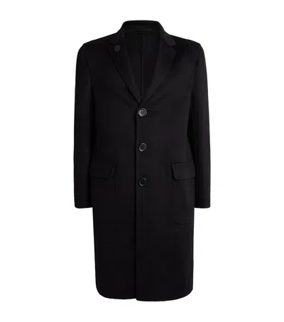 Alan Scott Cashmere-blend Double-face Coat In Black