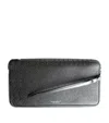 Alan Scott Deer Skin Document Wallet In Black